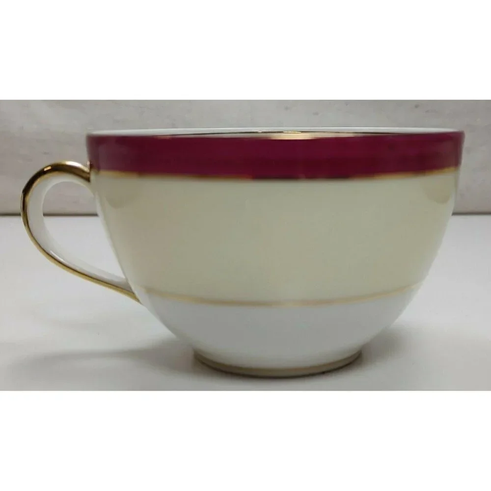 Vintage 1930's Victoria Czechoslovakia Bone China Tea Cup Coffee Cup Handle Gold